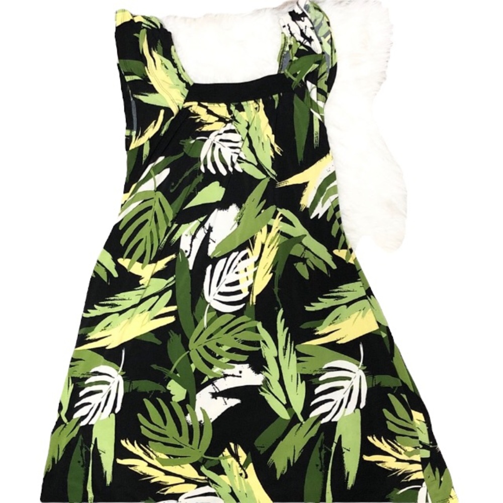 Apt 9 Women’s green palm leaf dress, S
